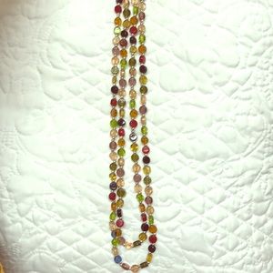 Colorful necklace, glass beads